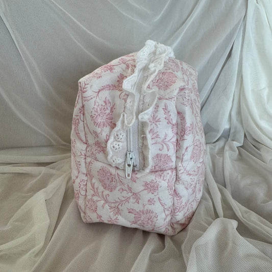 Blushing Toile Makeup Bag