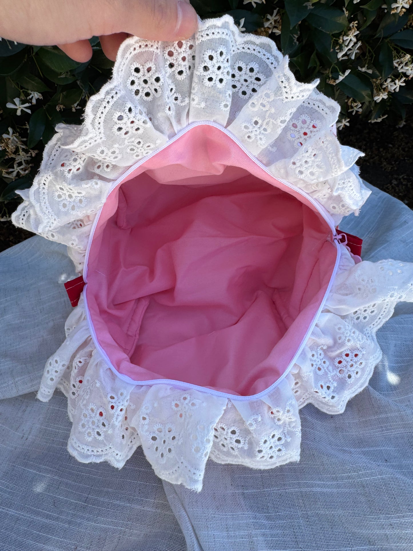 Strawberry Picnic Large Makeup Bag