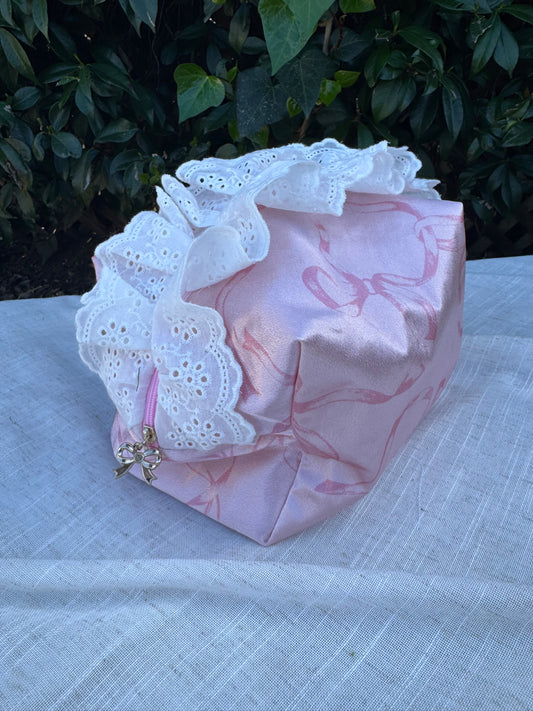 Satin Ribbons Makeup Bag-Standard Size