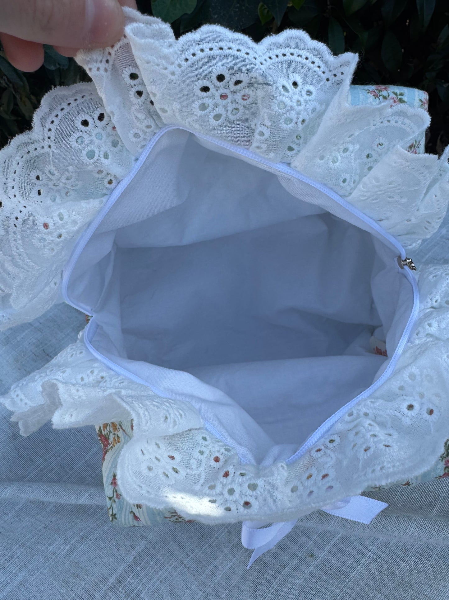 Quilted Heirloom Rose Makeup Bag- Standard Size