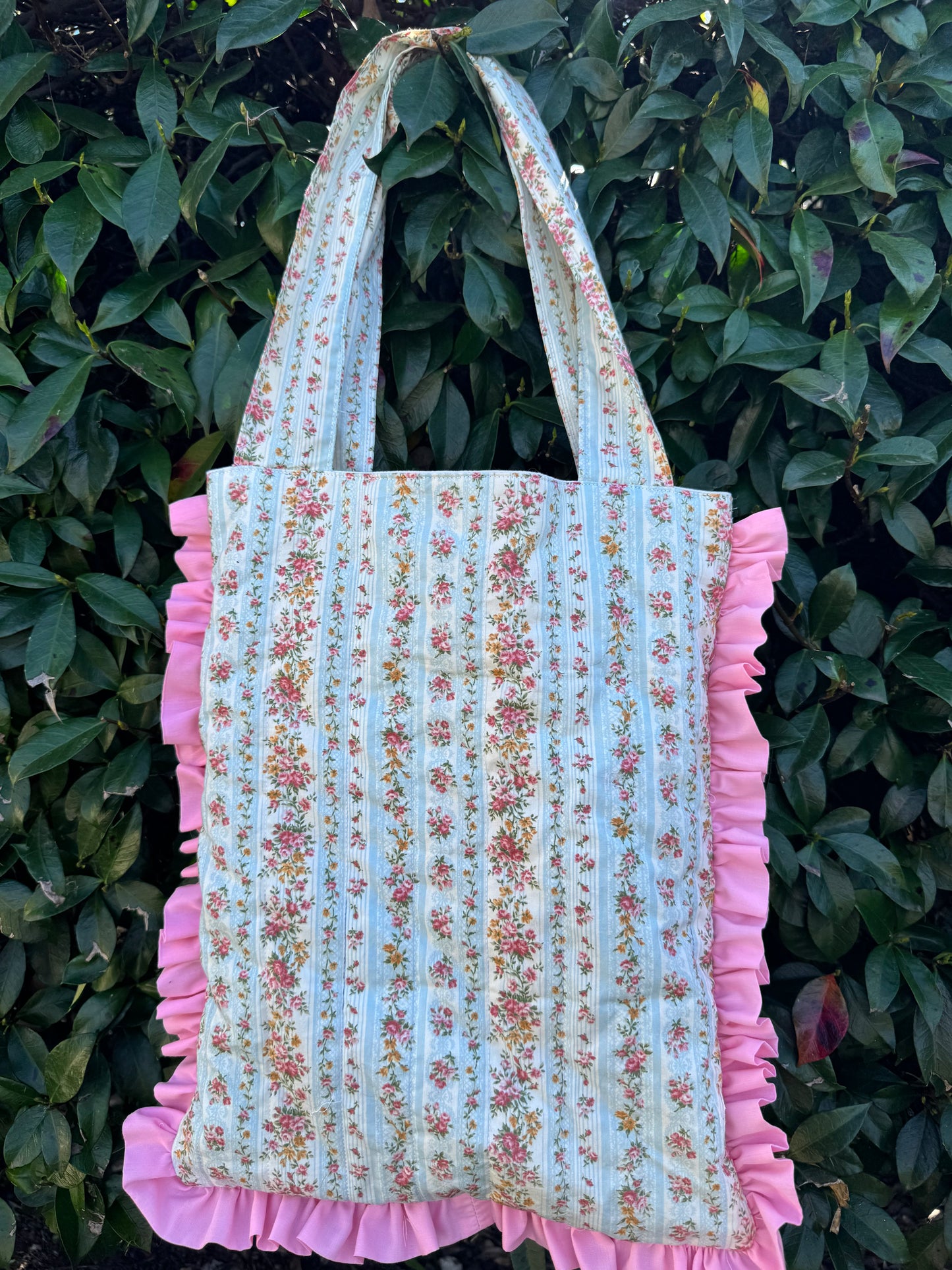Quilted Heirloom Rose Tote Bag