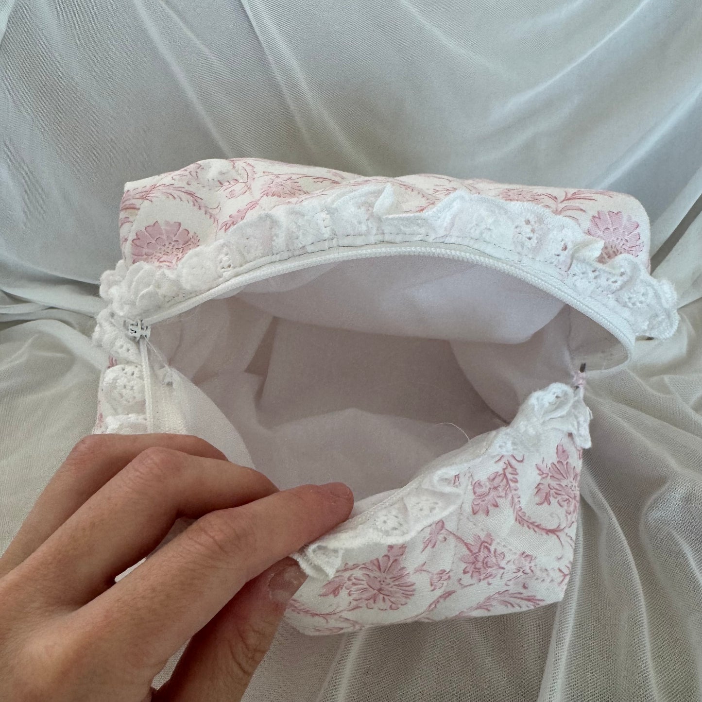 Blushing Toile Makeup Bag