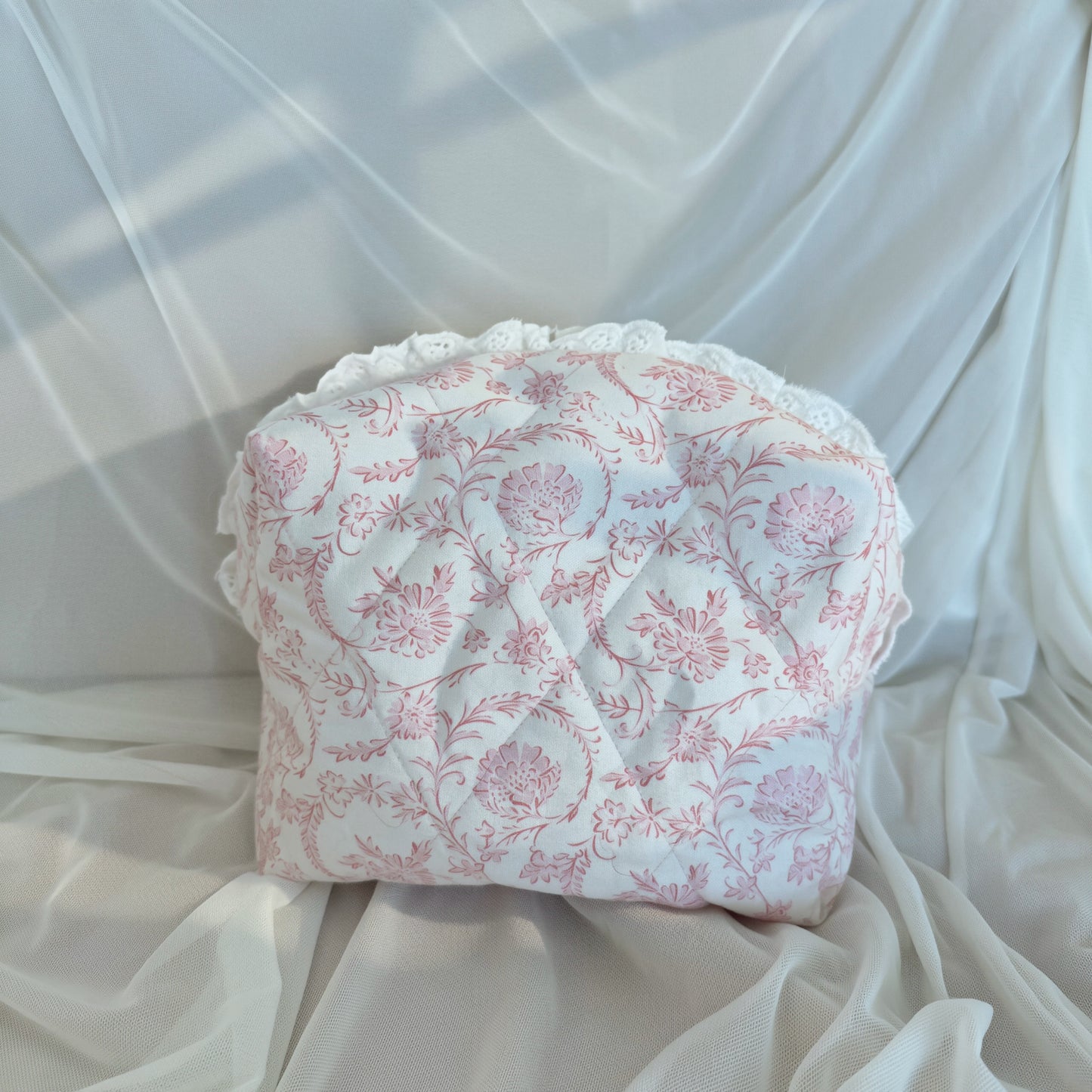 Blushing Toile Makeup Bag