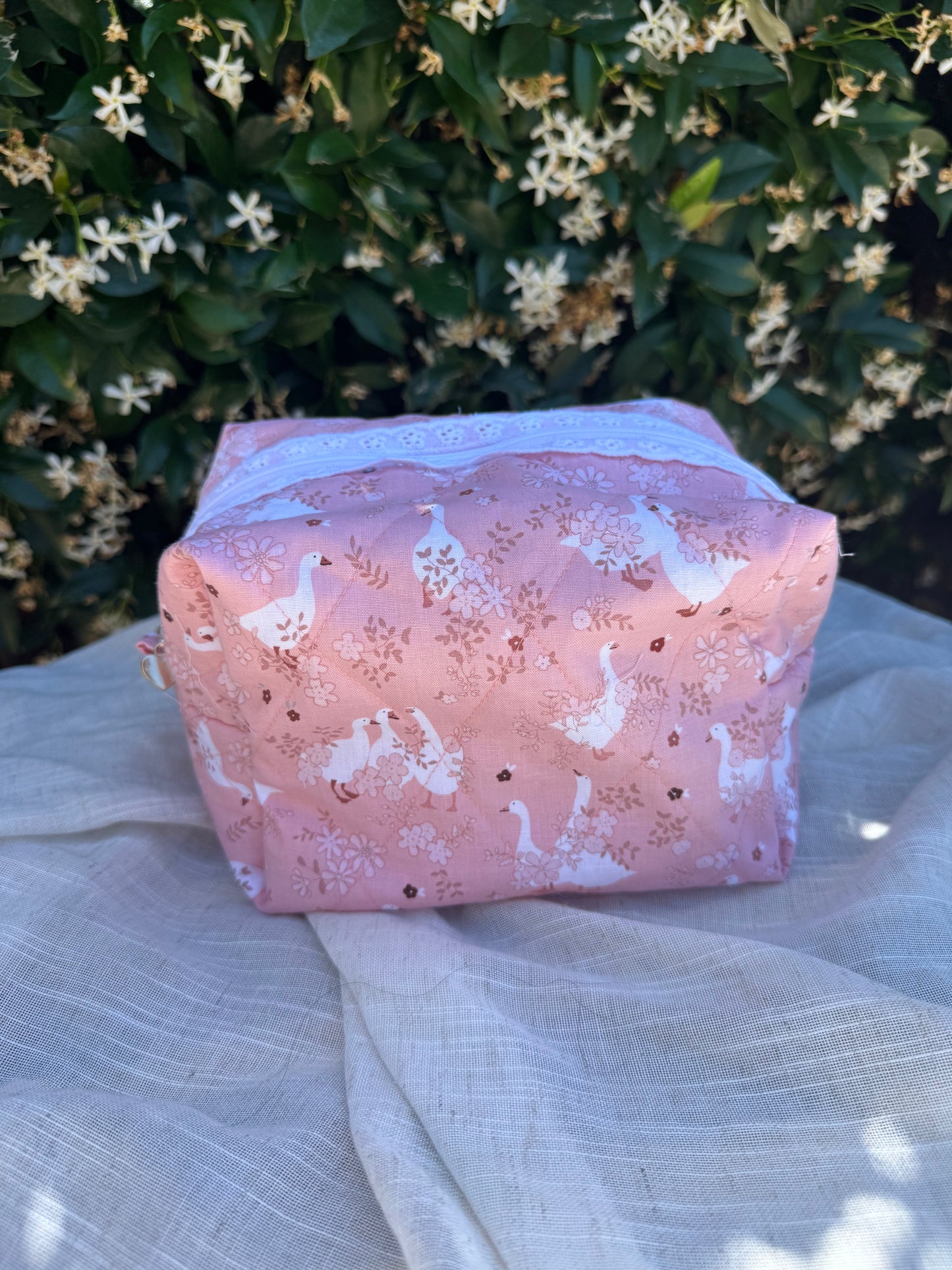 Goose Pond Floral Quilted Makeup Bag