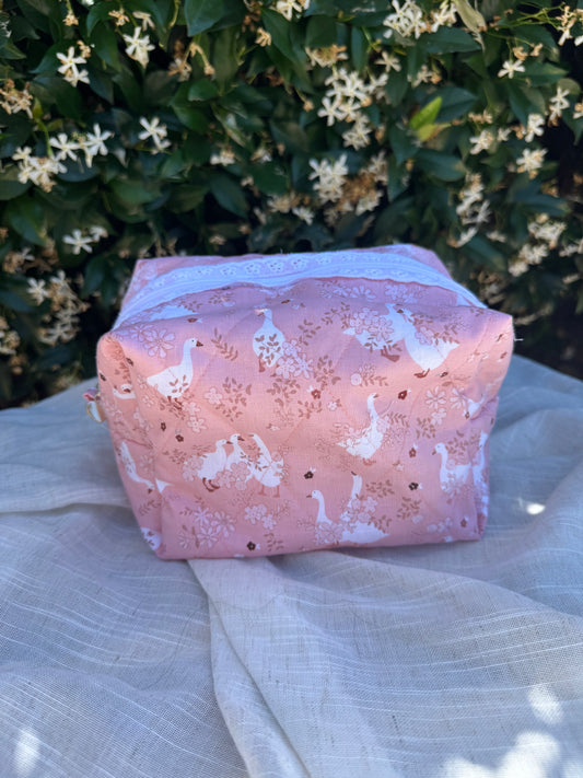 Goose Pond Floral Quilted Makeup Bag