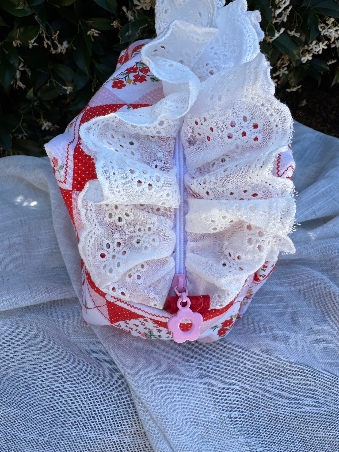 Strawberry Picnic Large Makeup Bag
